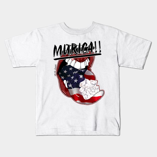 OTE Murica diamond mouth"No Out" Kids T-Shirt by OwnTheElementsClothing